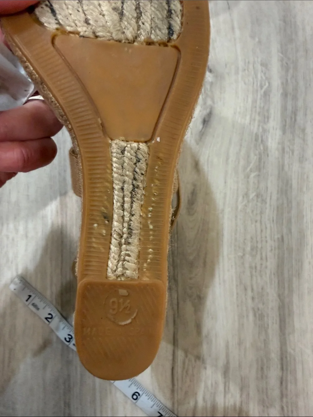 TORY Burch Wedge Espadrille Sandals in Taupe size 9.5